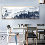 Fog Forest Mountain Landscape Canvas Wall Art - Synoptic Home Essentials
