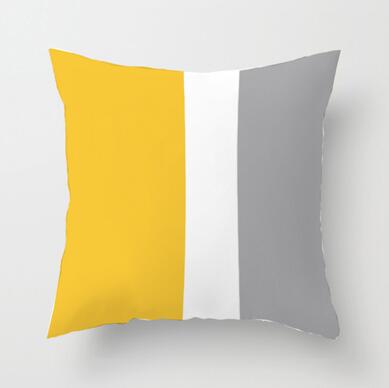 Yellow Striped Pillowcases - Geometric Throw Pillow Covers - Synoptic Home Essentials