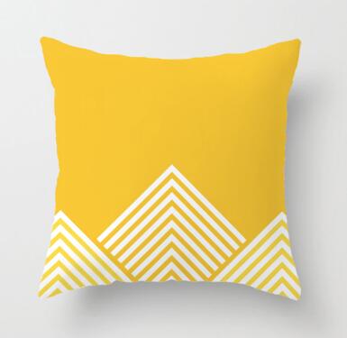 Yellow Striped Pillowcases - Geometric Throw Pillow Covers - Synoptic Home Essentials