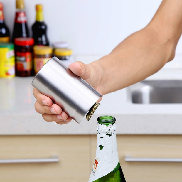 Automatic Stainless Steel Beer Bottle Opener - Synoptic Home Essentials