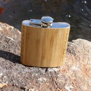 6 Oz. Wooden Hip Flask (Sawtooth Mountains in Bamboo & Black Walnut) - Synoptic Home Essentials