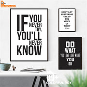 Motivational Inspiring Quotes Wall Art - Synoptic Home Essentials