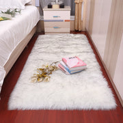 Plush Soft Sheepskin Bedroom Carpet Imitation Wool Pad Long Hair Bedside Mat Sofa Cushion White Rugs Red Living Room Fur Carpet - Synoptic Home Essentials