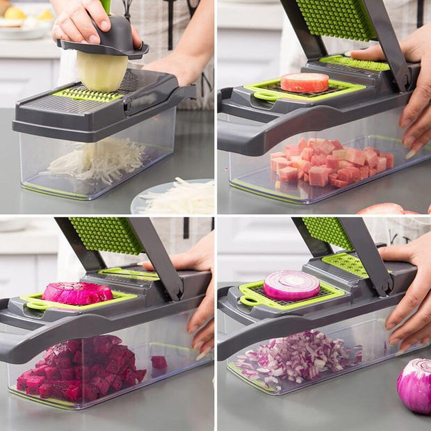 Multi Function Vegetable Cutter Kitchen Accessories Slicer Fruit Cutter Potato Peeler Carrot Cheese Grater Vegetable Slicer Tool - Synoptic Home Essentials