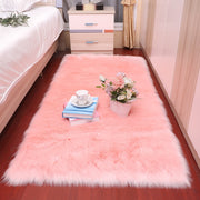 Plush Soft Sheepskin Bedroom Carpet Imitation Wool Pad Long Hair Bedside Mat Sofa Cushion White Rugs Red Living Room Fur Carpet - Synoptic Home Essentials