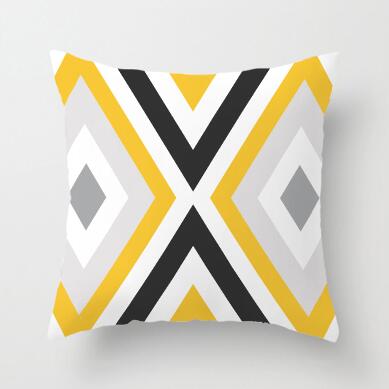 Yellow Striped Pillowcases - Geometric Throw Pillow Covers - Synoptic Home Essentials