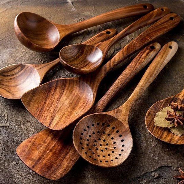 7PCS Wooden Spoon Set - Synoptic Home Essentials