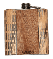 6 Oz. Wooden Hip Flask (Sawtooth Mountains in Bamboo & Black Walnut) - Synoptic Home Essentials