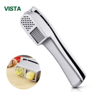 Garlic Press Mincer and Slicer 2 in 1 Kitchen Gadget Aluminium Crusher Mincer Grinder Chopper Slicer for Garlic Kitchen Tool - Synoptic Home Essentials