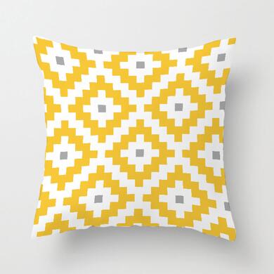 Yellow Striped Pillowcases - Geometric Throw Pillow Covers - Synoptic Home Essentials