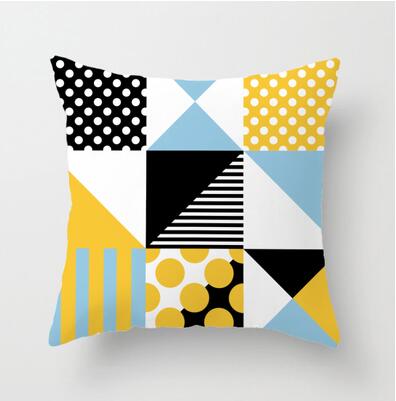 Yellow Striped Pillowcases - Geometric Throw Pillow Covers - Synoptic Home Essentials