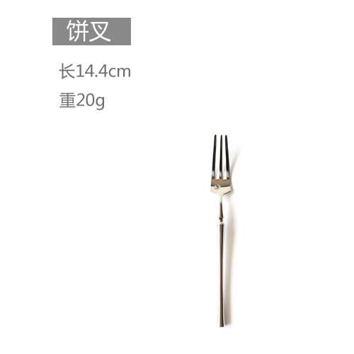 New Silver Cutlery Luxury 304 Stainless Steel Dinnerware Set Mirror Polishing Tableware Set Dinner Knife Dessert Fork Spoon - Synoptic Home Essentials