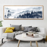 Fog Forest Mountain Landscape Canvas Wall Art - Synoptic Home Essentials