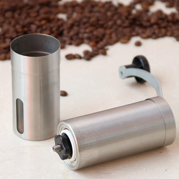 Coffee Grinder Mini Stainless Steel Hand Manual Handmade Coffee Bean Burr Grinders Mill Kitchen Tool Crocus Grinders - Synoptic Home Essentials