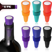 Silicone Wine Bottle Stopper Set Leak Proof Beer Champagne Cap Closer Whisky Accessories Wine Cork Plugs Lids Kitchen Bars Tools - Synoptic Home Essentials