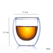 Heat-Resistant Double Wall Glass Cup Water Espresso Coffee Cup Set Handmade Beer Mug Tea Glass Water Milk Glass Cup Drinkware - Synoptic Home Essentials