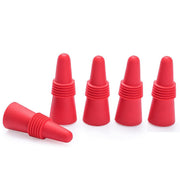 Silicone Wine Bottle Stopper Set Leak Proof Beer Champagne Cap Closer Whisky Accessories Wine Cork Plugs Lids Kitchen Bars Tools - Synoptic Home Essentials