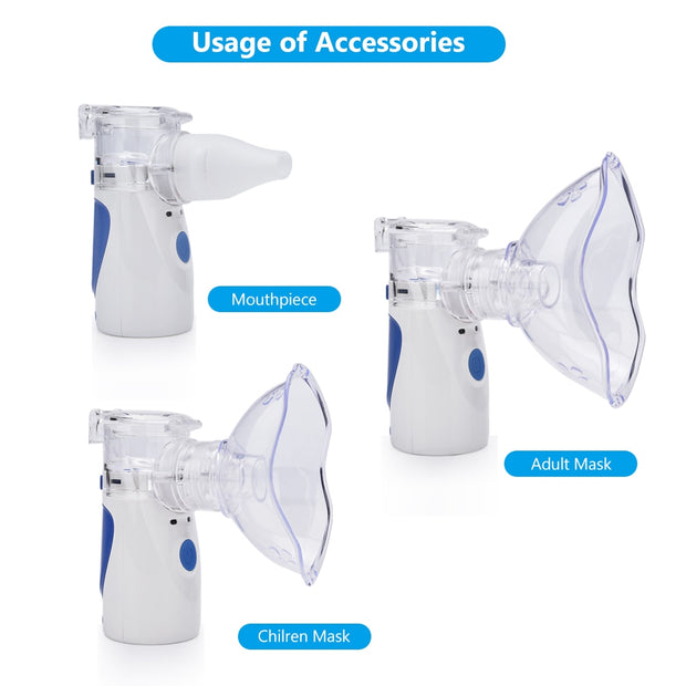 Home Ultrasonic Nebulizer Portable Inhalers Nebulizer Mist Discharge Asthma Inhaler Mini Automizer Humidifier Health Care Tool - Synoptic Home Essentials