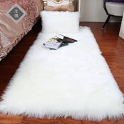 Plush Soft Sheepskin Bedroom Carpet Imitation Wool Pad Long Hair Bedside Mat Sofa Cushion White Rugs Red Living Room Fur Carpet - Synoptic Home Essentials