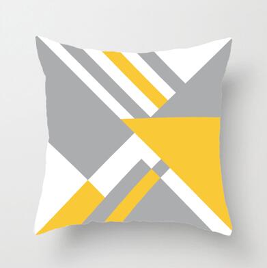 Yellow Striped Pillowcases - Geometric Throw Pillow Covers - Synoptic Home Essentials